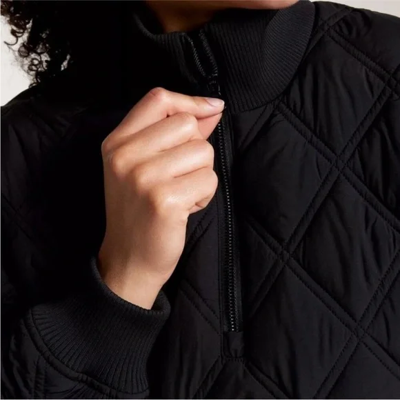 CALIA 1/2 Zip Quilted Bomber Pullover - Picture 4 of 7